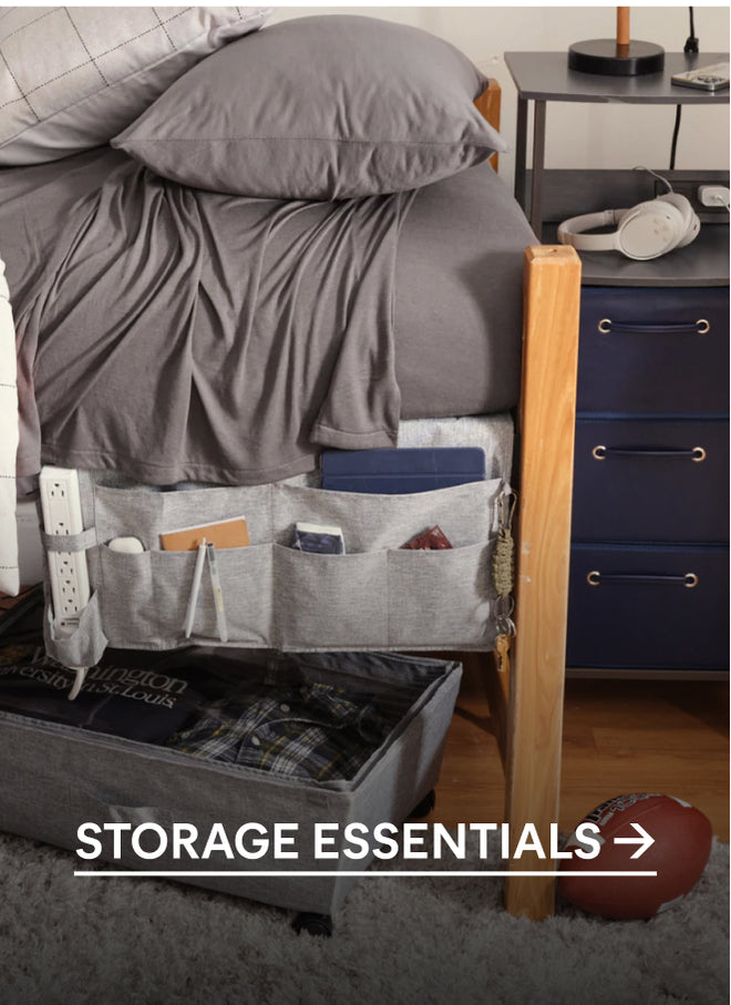 dorm storage and organization