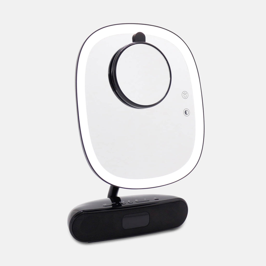 Dormify Duotone Vanity Mirror with USB and Bluetooth Speakers Dorm