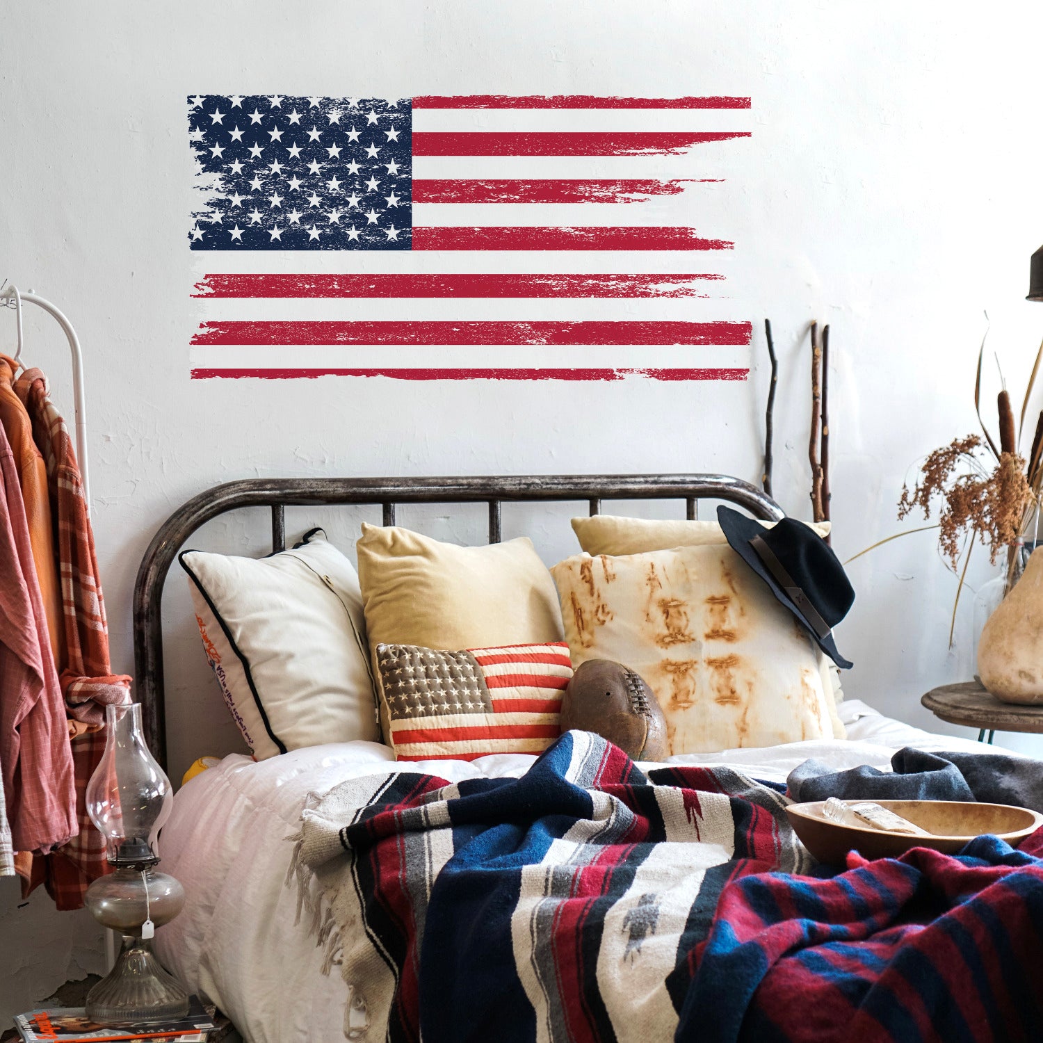 Distressed American Flag Giant Wall Decals Dorm Essentials Dormify