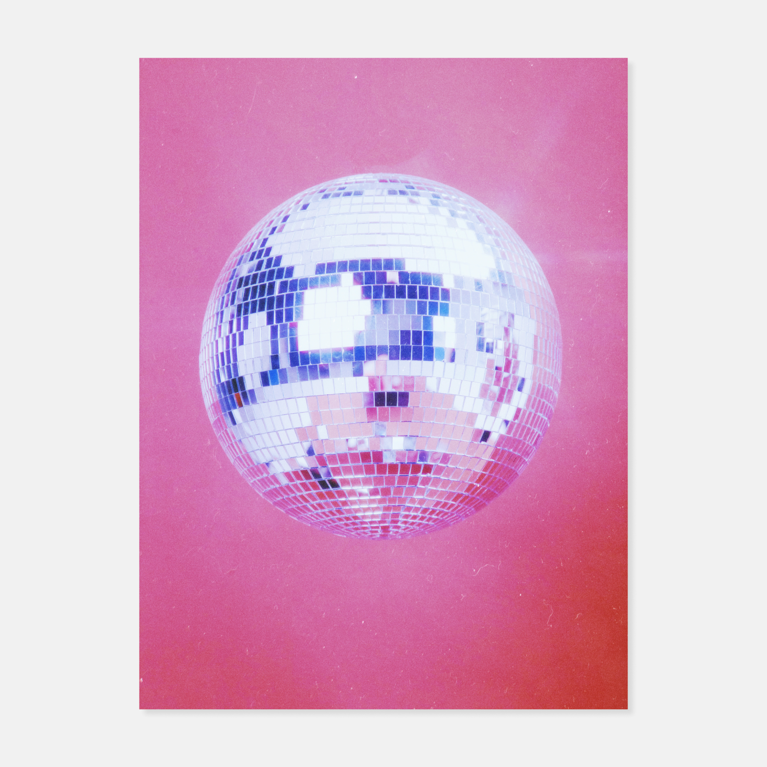 Pink Disco Ball Print by Sammy Hearn