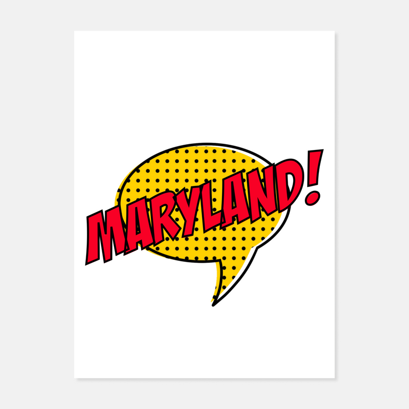 Maryland, College! Print by Paisley Flammenbaum Dormify