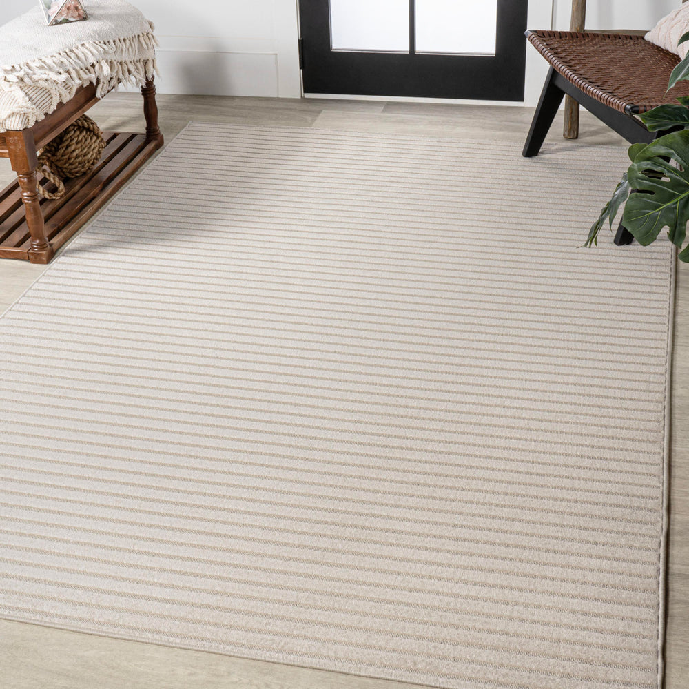 Minimalist Striped Area Rug Dorm Essentials Ivory / 3' x 5' Dormify