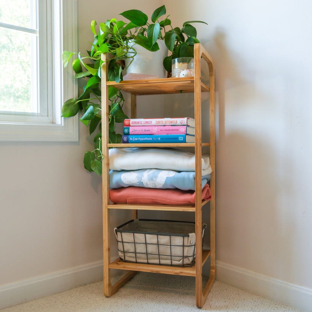 4Tier Bamboo Shelf Dorm Essentials Dormify