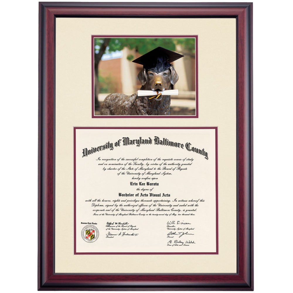 Maryland Baltimore County Premier True Grit Statue Diploma Frame Dorm