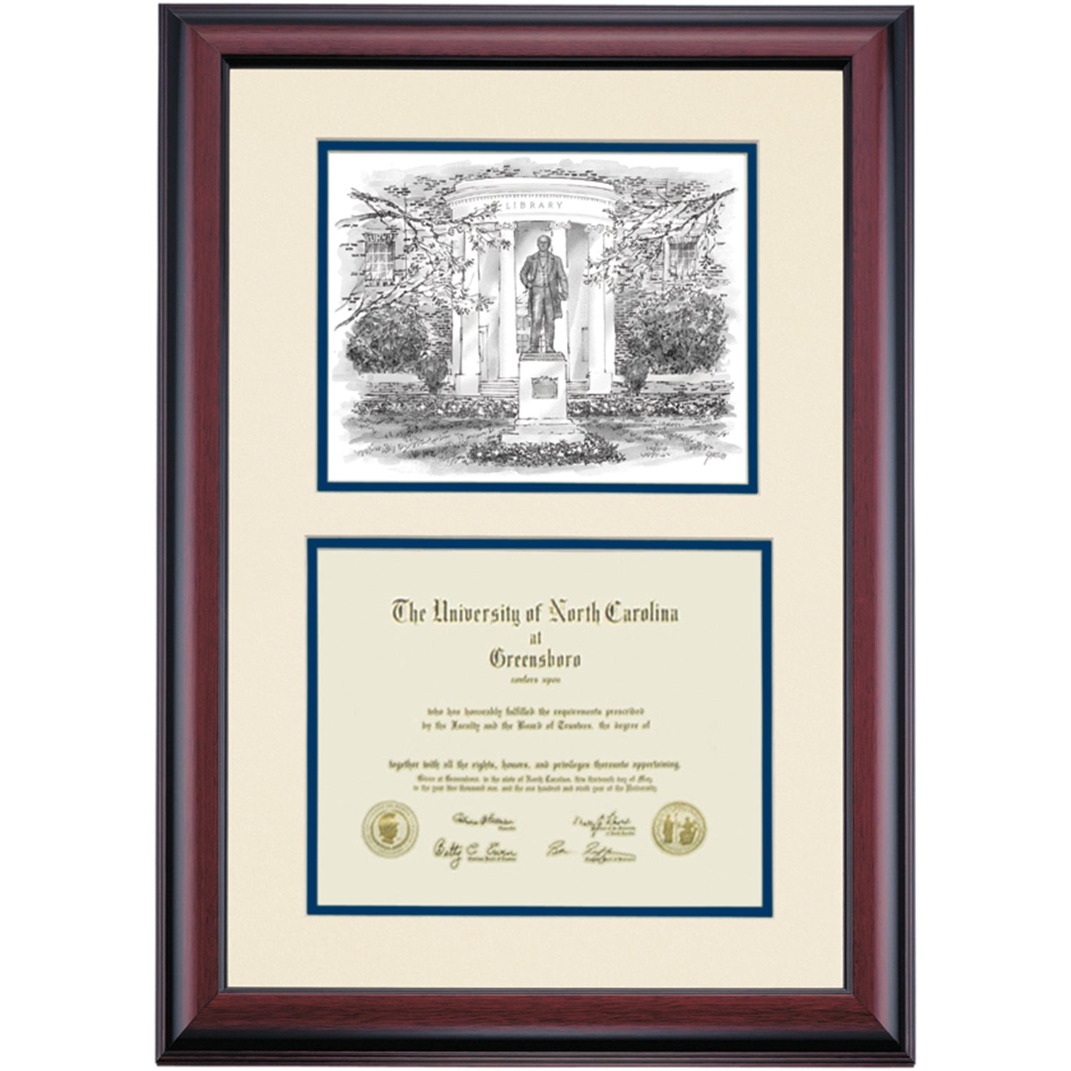 North CarolinaGreensboro Premier Charles Duncan McIver Statue Diploma