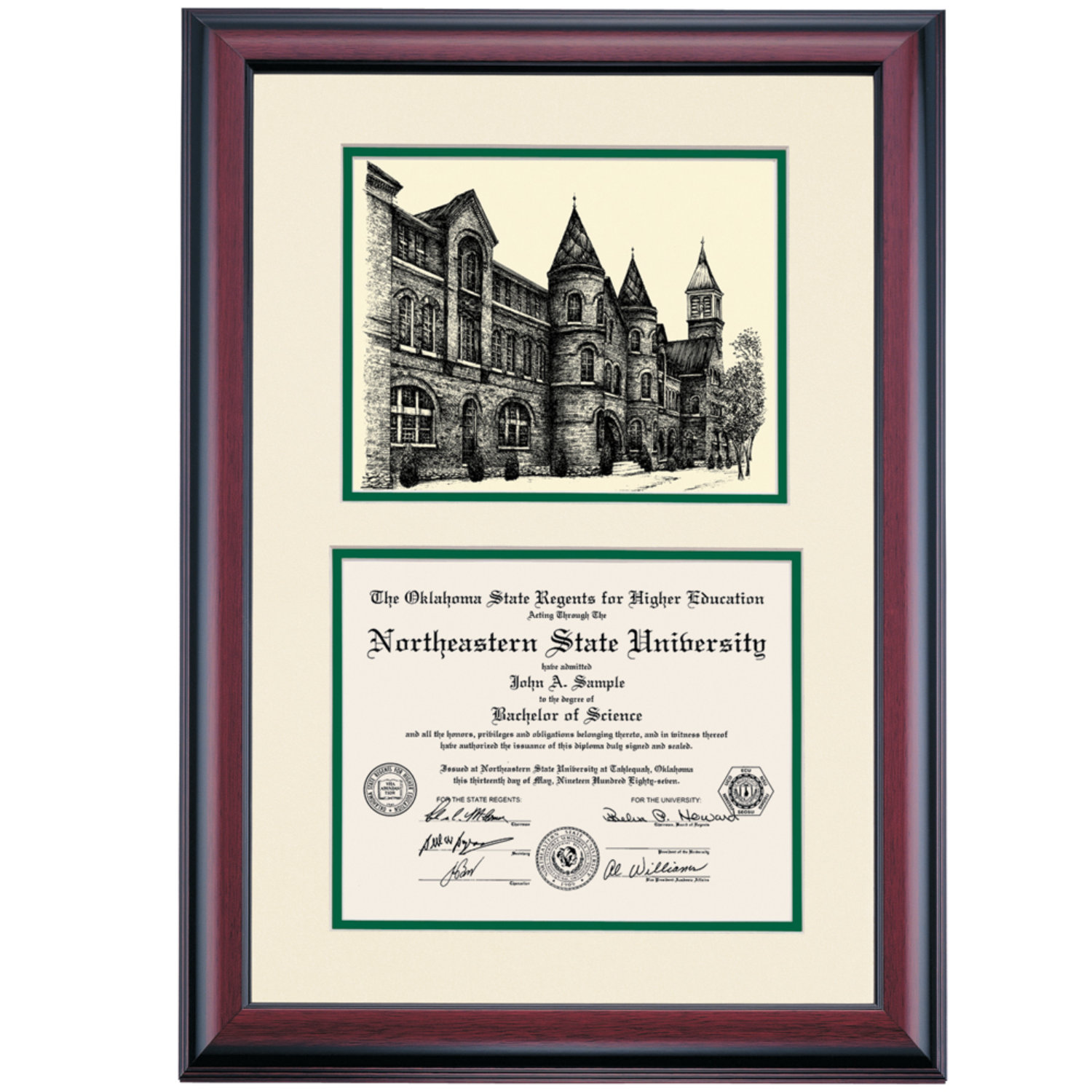 Northeastern State Premier Seminary Hall Diploma Frame Dorm