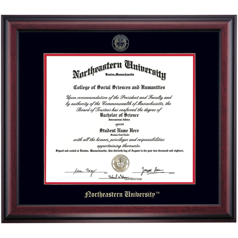 Northeastern School Color Traditional Diploma Frame Dorm Essentials