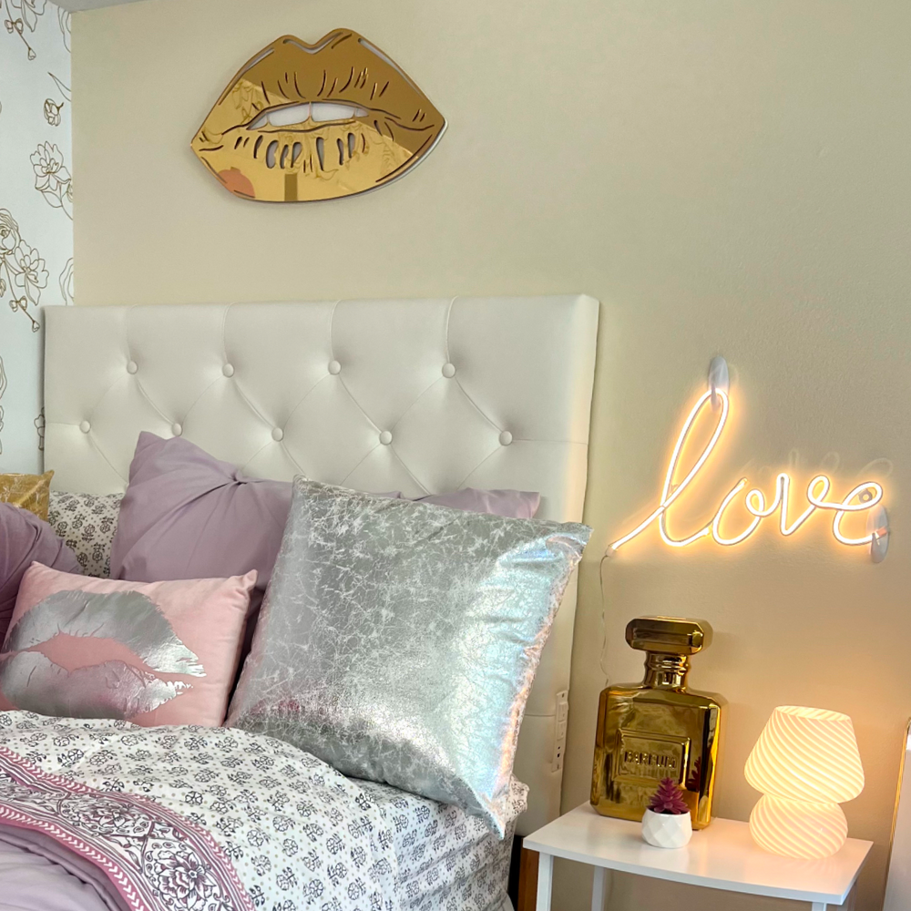 Dormify Lips Mirrored Wall Art Dorm Essentials Dormify