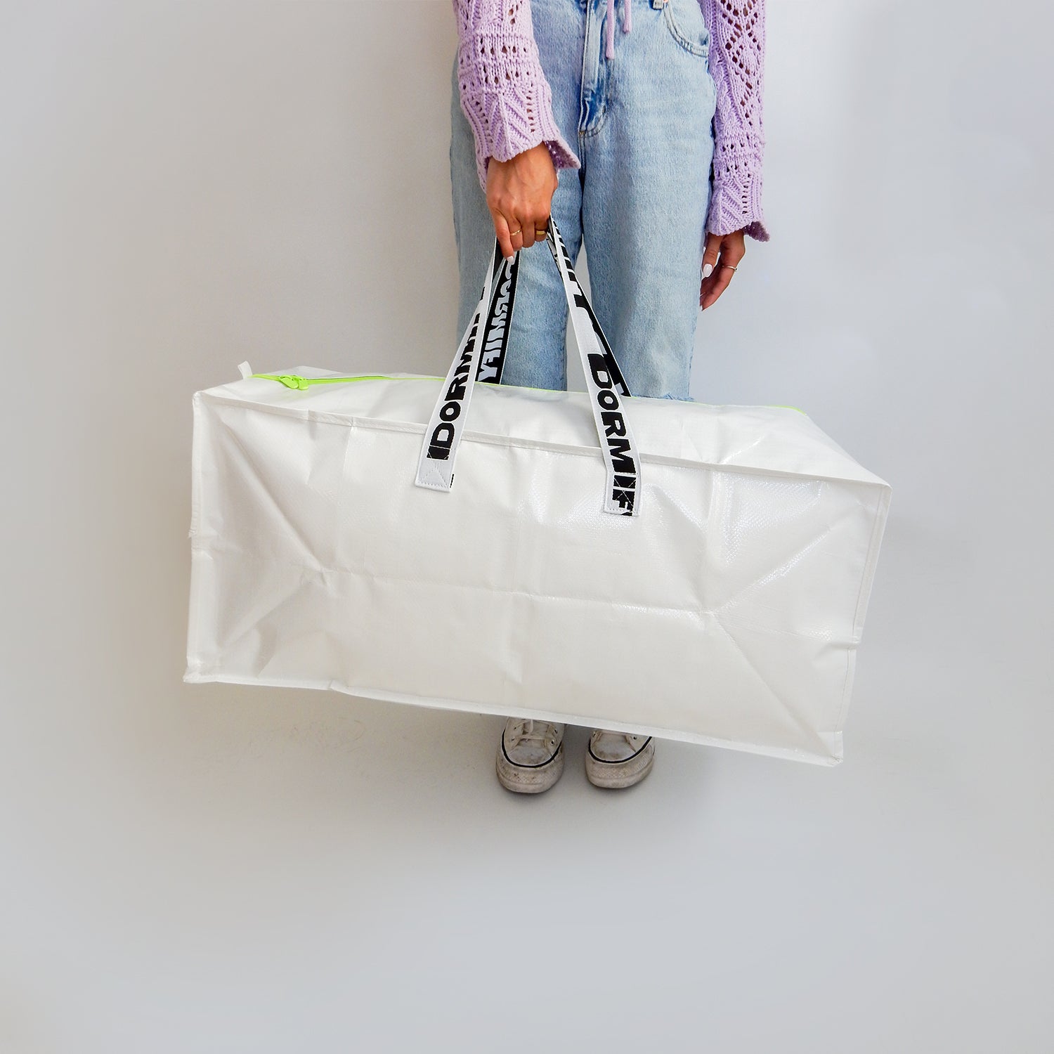 Dormify Storage Duffle Bag for College Dorms - White