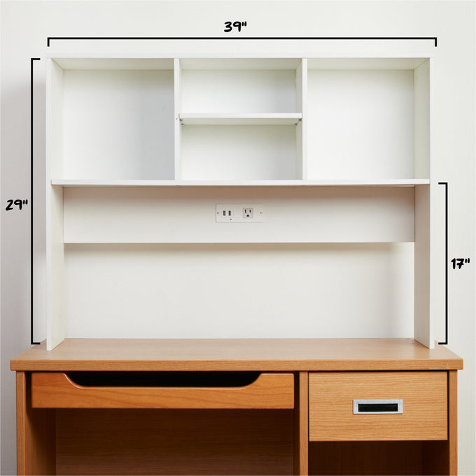 Parker Charging Desk Hutch Dorm Essentials Dormify