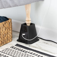 5.5-Inch Black Square Charging Bed Risers