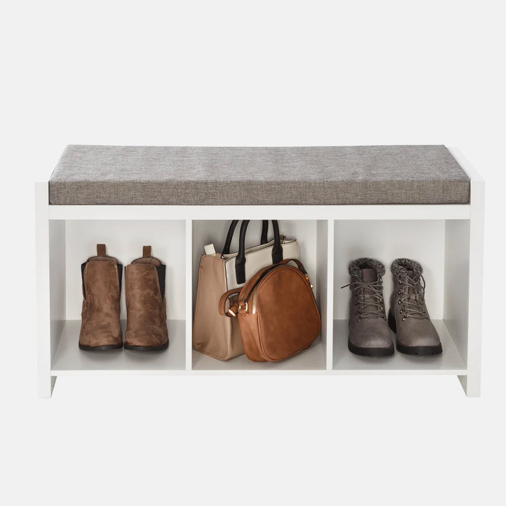 Cube Organizer Bench with Shoe Storage and Seat Cushion Dorm