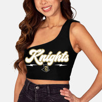 UCF Black One Shoulder Top