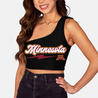Minnesota Black One Shoulder Top