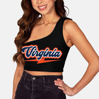 UVA Black One Shoulder Top