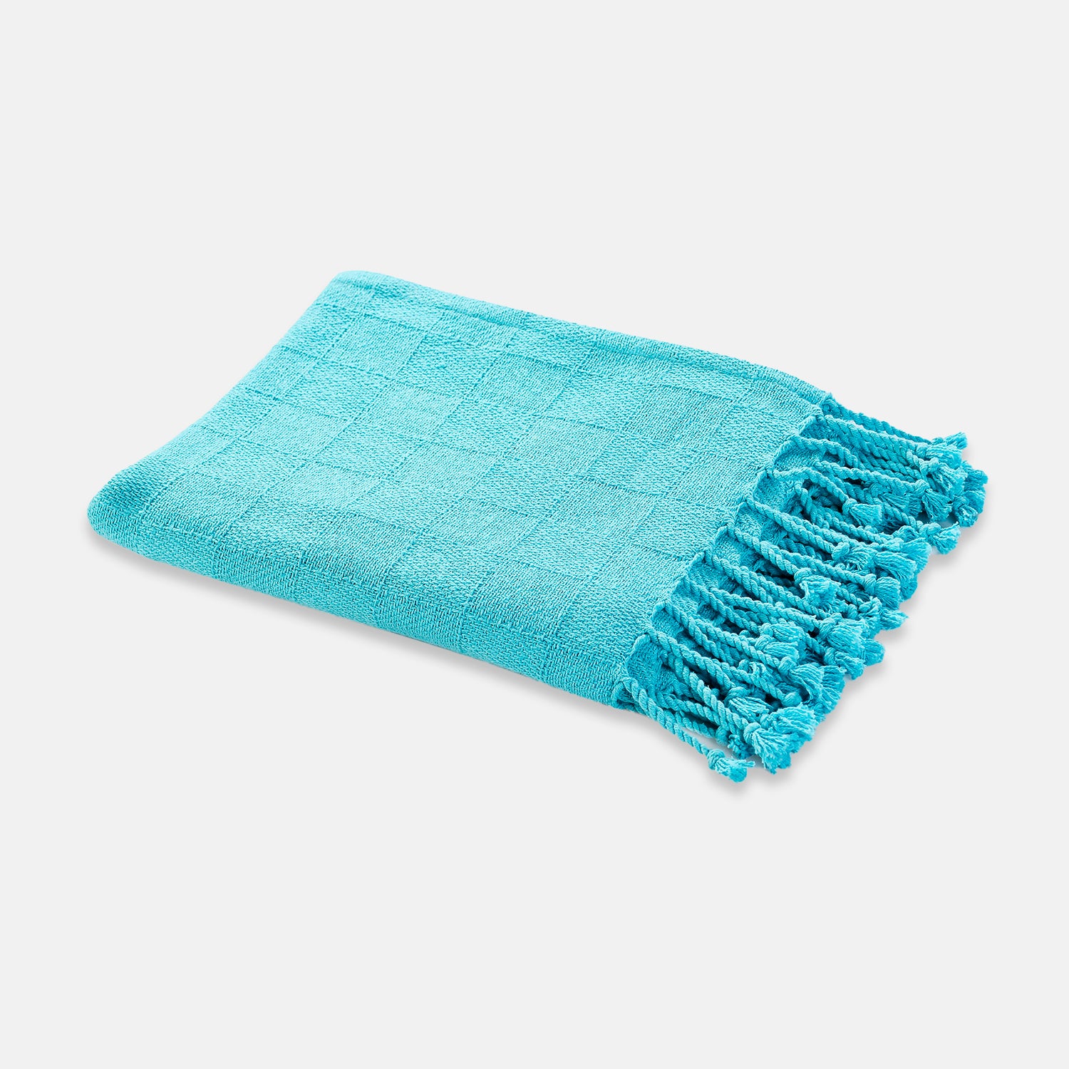 HandWoven Organic Cotton Throw Blanket Dorm Essentials Teal Dormify