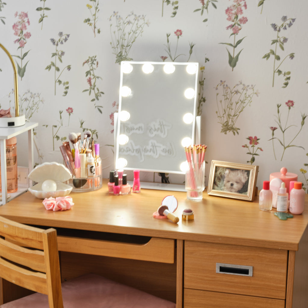 Dormify Large Tritone LED Light Vanity Mirror Dorm Essentials