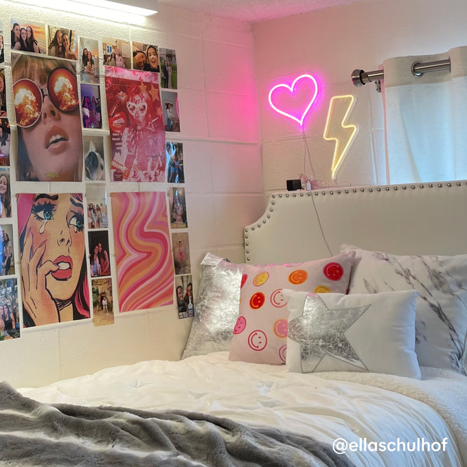 Lightning Bolt Neon Sign Dorm Essentials Yellow Dormify