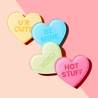 Coversation Hearts Acrylic Drink Coasters