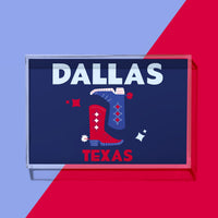 SMU Kickoff College Town Small Acrylic Tray