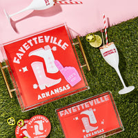 Arkansas Kickoff College Town Large Acrylic Tray