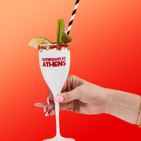 Georgia, College Town Saturdays Plastic Champagne Flutes, Set of 2