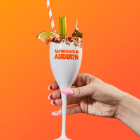 Auburn, College Town Saturdays Plastic Champagne Flutes, Set of 2