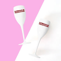 Texas A&M, College Town Saturdays Plastic Champagne Flutes, Set of 2