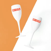 Florida, College Town Saturdays Plastic Champagne Flutes, Set of 2