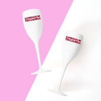 Alabama, College Town Saturdays Plastic Champagne Flutes, Set of 2