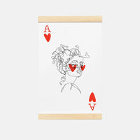 The Girl Knew York "Ace of Hearts" Hanging Canvas
