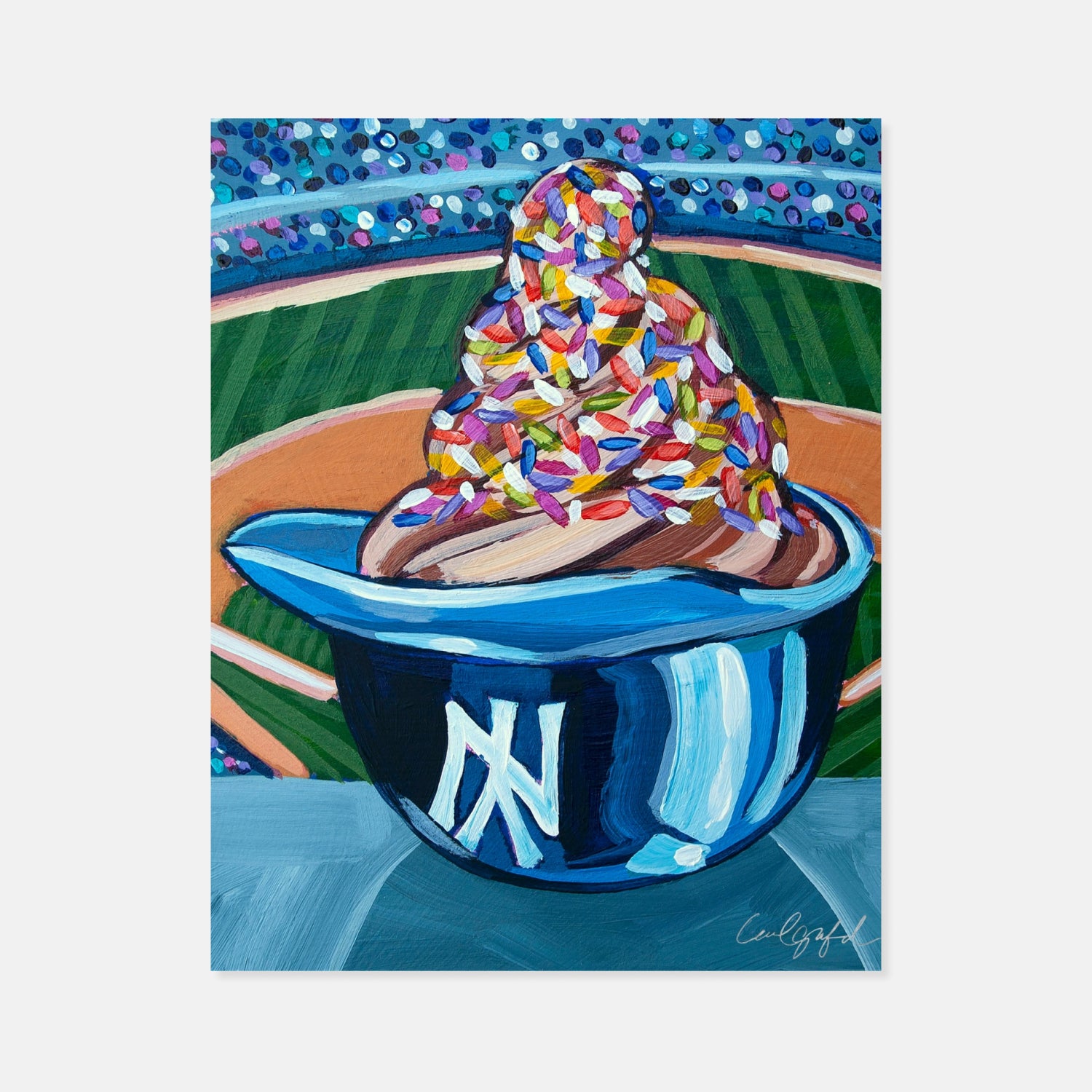 Yankees Ice Cream Helmet Print Dormify