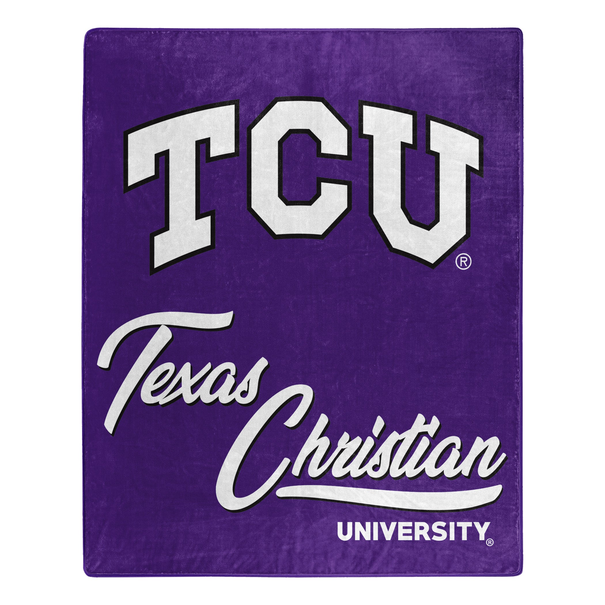 TCU Signature College Throw Blanket School Spirit Dormify