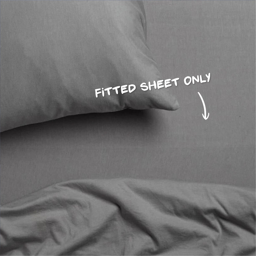 Rowan Super Soft TShirt Jersey Fitted Sheet Charcoal Grey / Twin