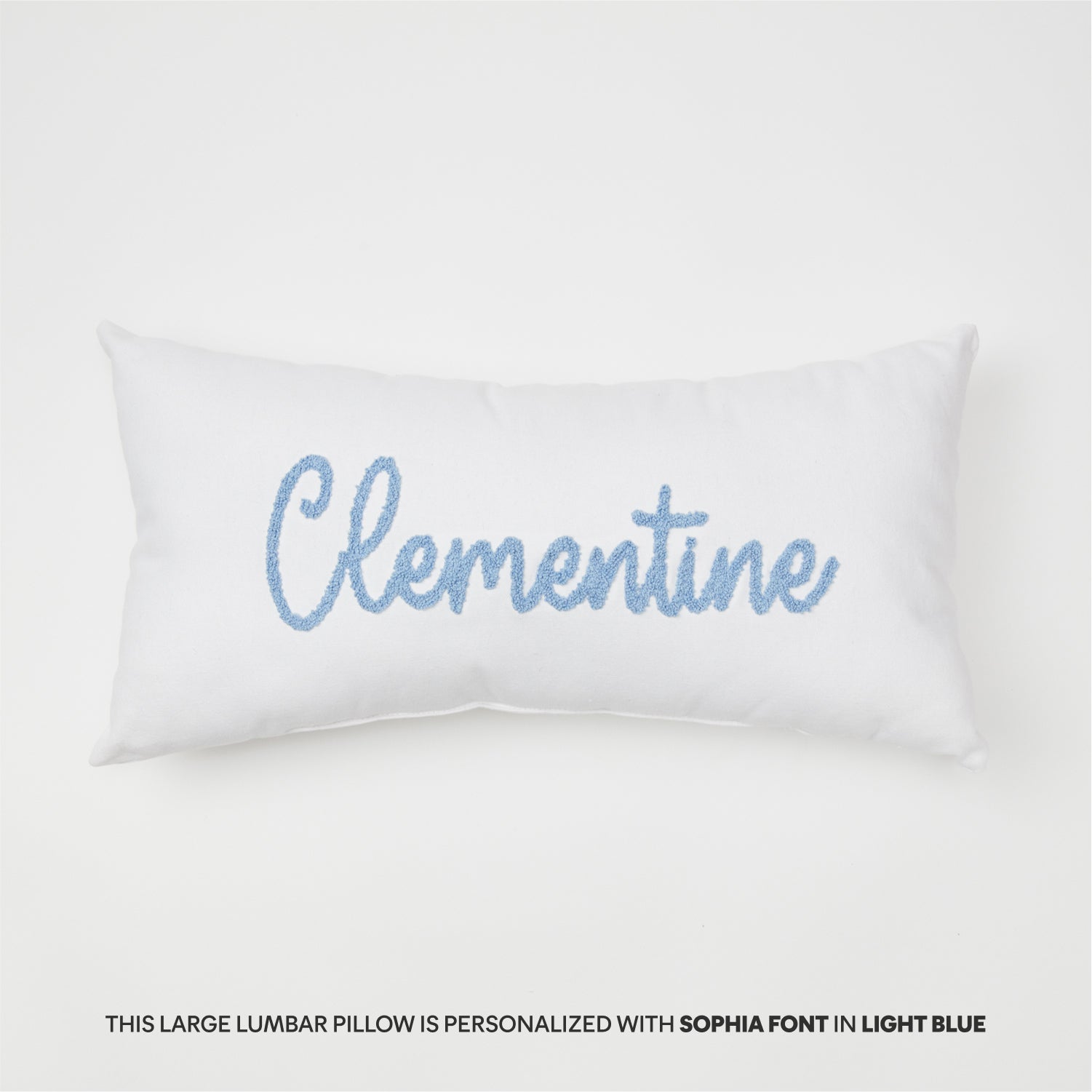 Monogrammed Pillow Custom Embroidered Lumbar Pillow