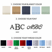 Edinburgh Monogrammed Throw Blanket