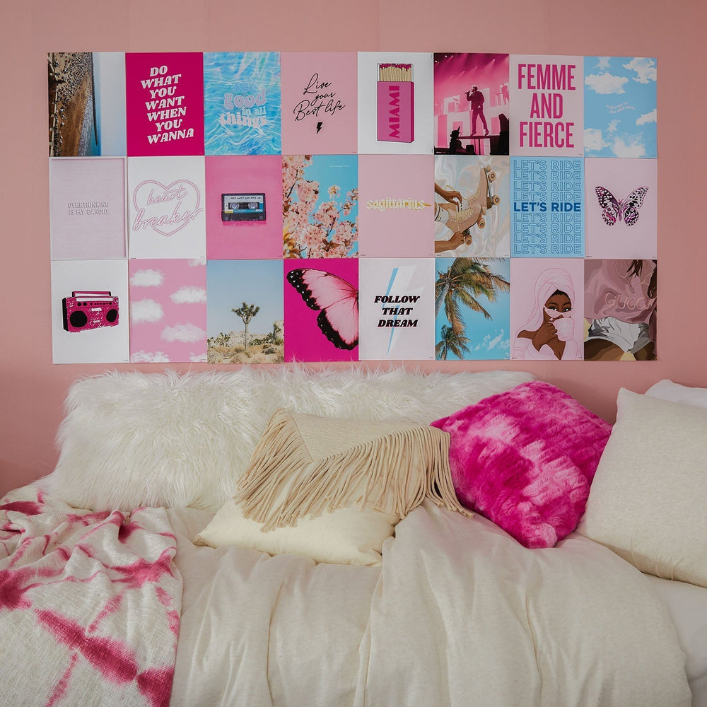 Dormify Solid Color Removable Wallpaper Dorm Essentials Dusty Rose Dormify