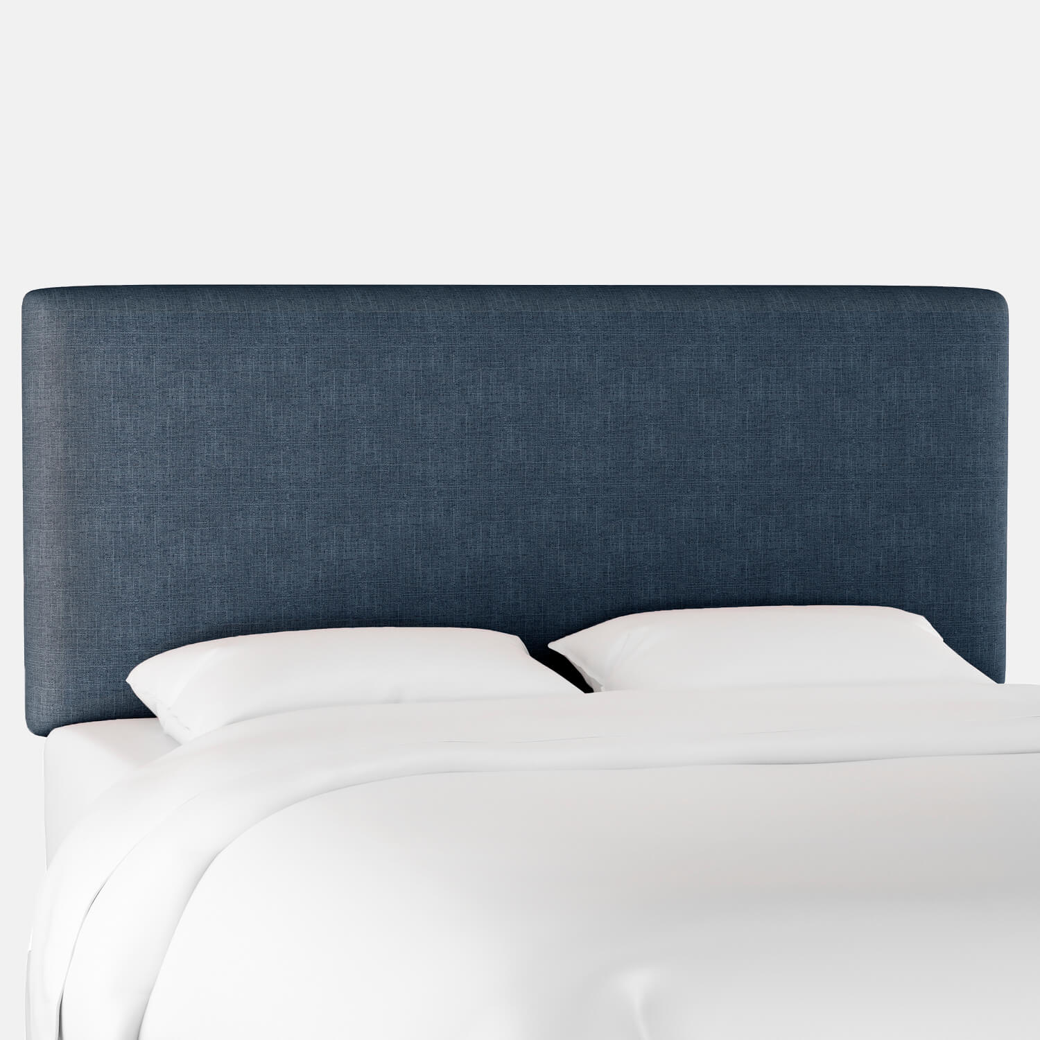 Dormify Skylar Linen Blend Headboard Dorm Essentials Navy Blue
