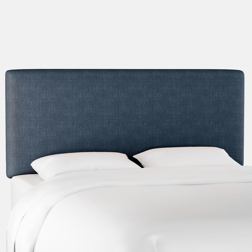 Dormify Skylar Linen Blend Headboard Dorm Essentials Navy Blue