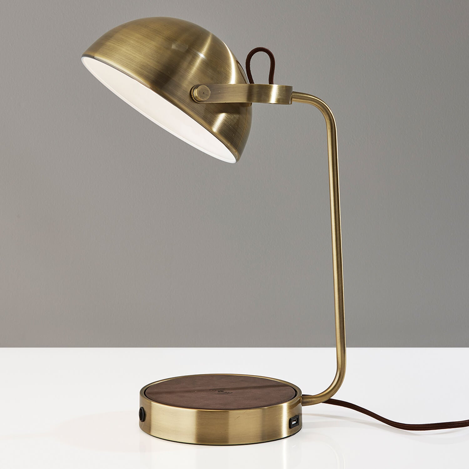 Rounded Metal Charging Desk Lamp Dorm Essentials Dormify