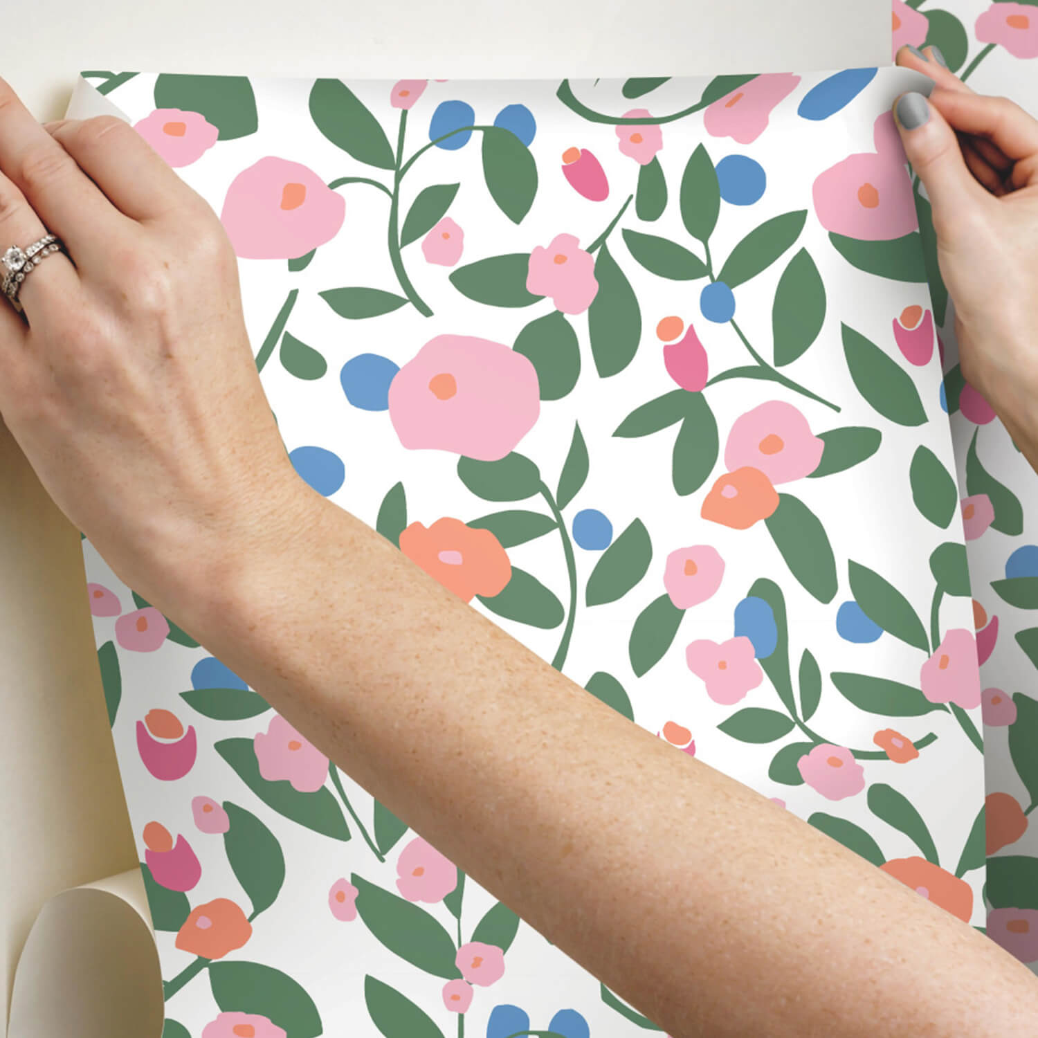 Floral Garden Removable Wallpaper Dorm Essentials Dormify