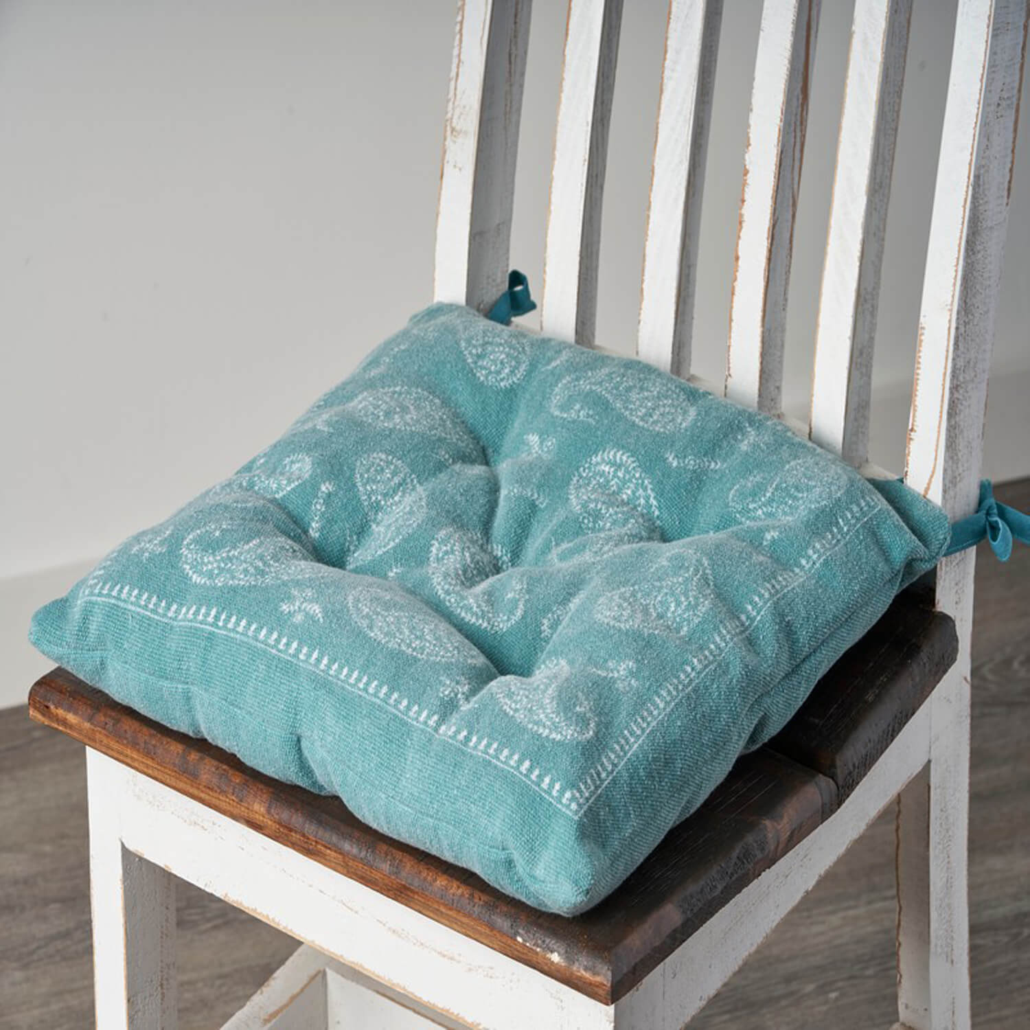 Dormify Paisley Seat Cushion Dorm Essentials Teal Dormify