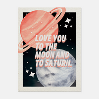 Love You To The Moon Print by Cassie Designs Stuff