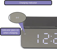 LED Alarm Clock With Wireless Charger And USB Port
