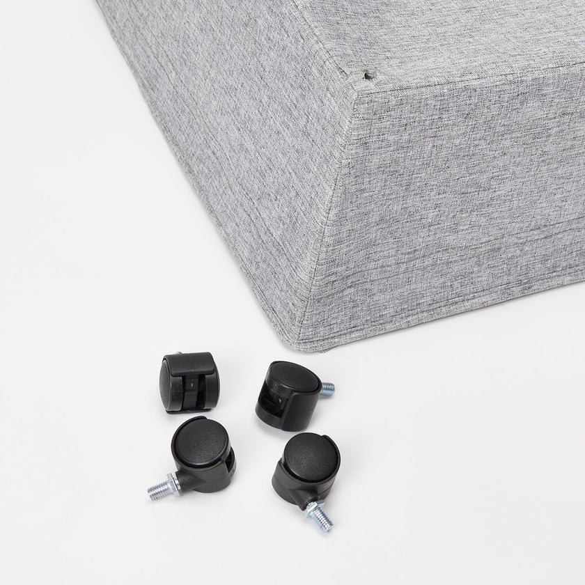 Dormify Under the Bed Storage Bin On Wheels Dorm Essentials Grey