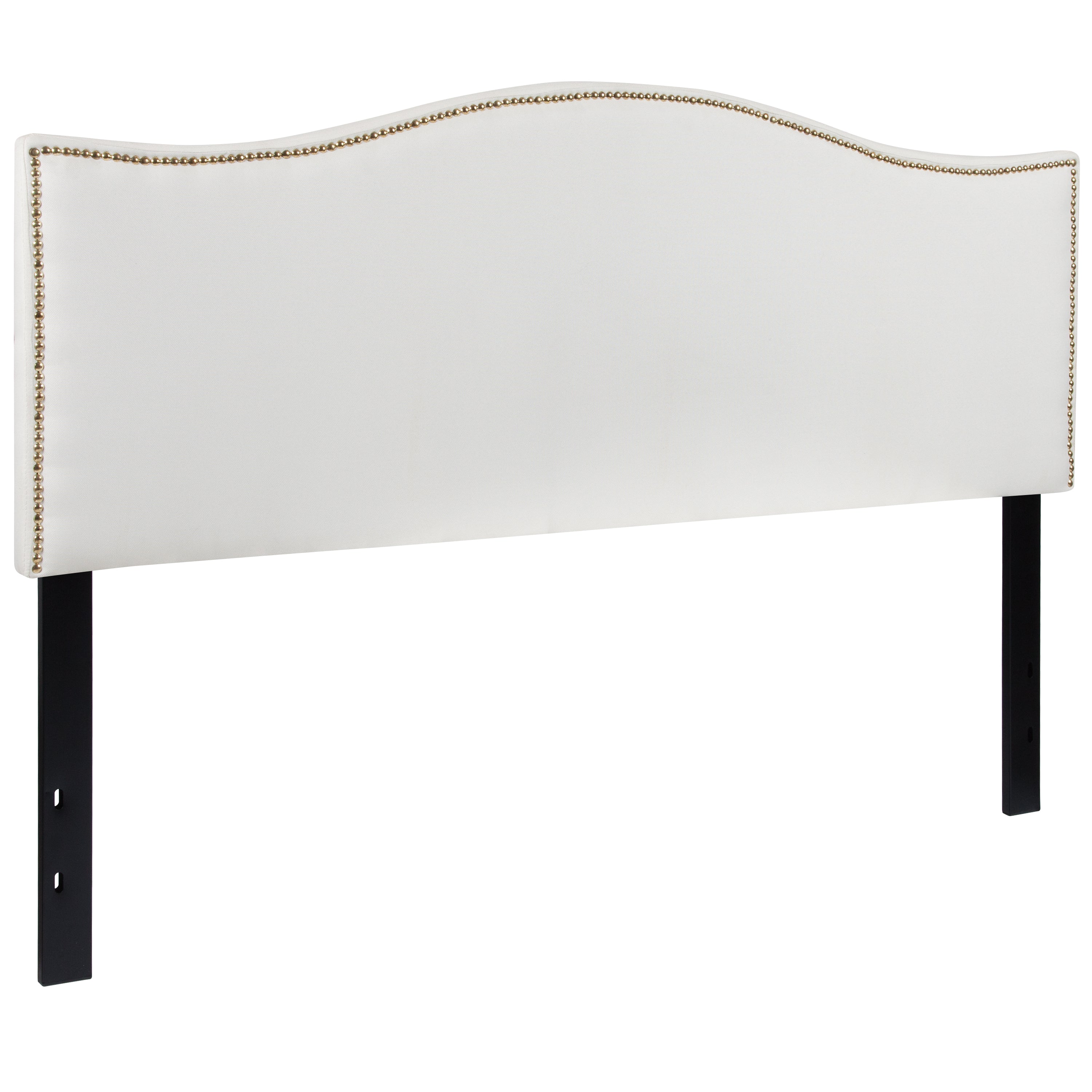 Nailhead Trim Headboard White / Queen Dormify