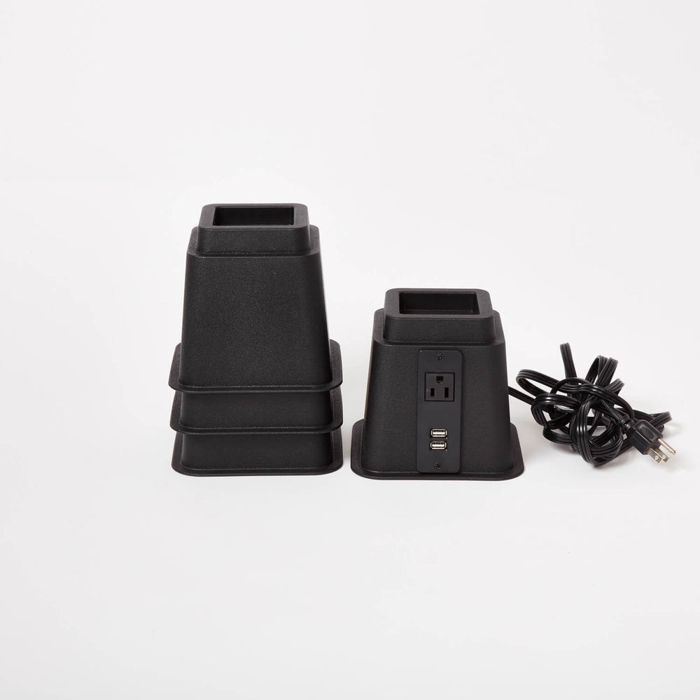 Dormify Powered Bed Risers Set of 4 Dorm Essentials Dormify