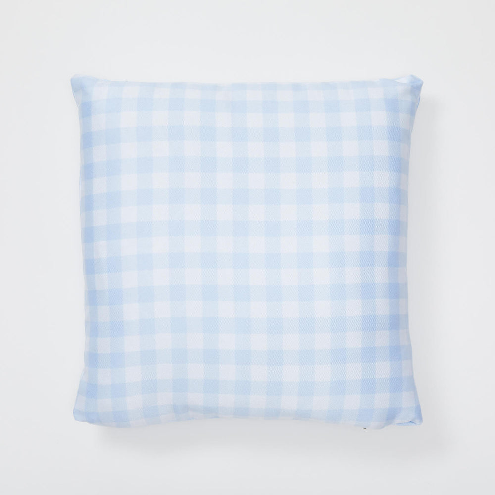 Dormify Gingham Throw Pillow Dorm Essentials Sky Blue Dormify