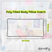 Poly Filled Body Pillow Insert, 20x54
