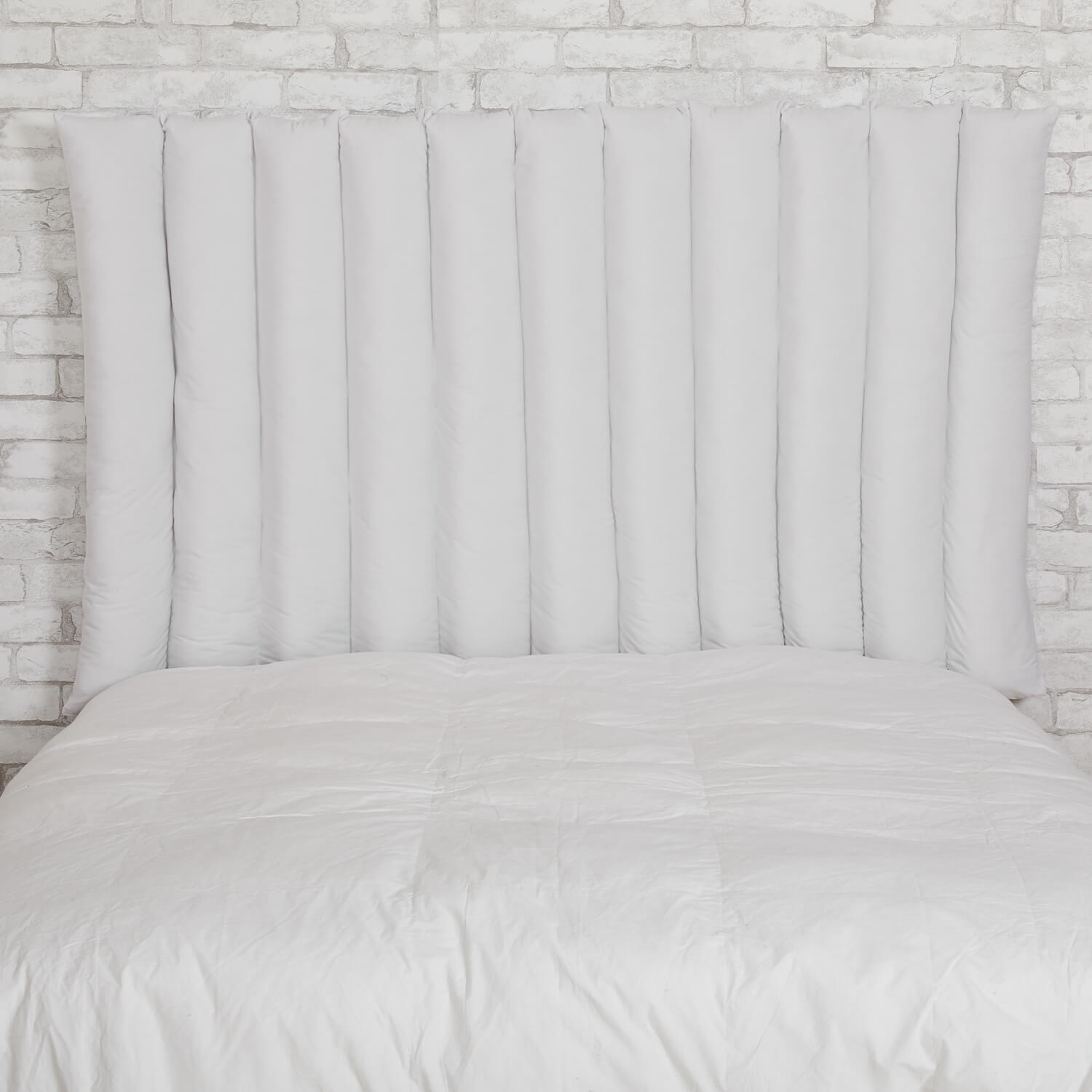 Dormify Grey Full/Queen Velvet Channeled Hanging Headboard Pillow